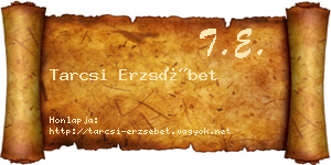 Tarcsi Erzsébet névjegykártya